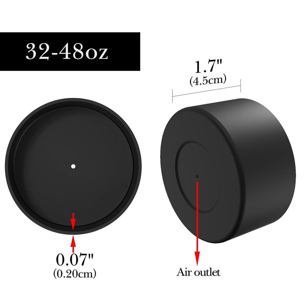 Linkidea 2 Pack Water Bottle Boot Compatible with Nalgene Sustain Wide Mouth 32oz/48oz, Narrow Mouth 32oz, Silicone Anti-Slip Bottle Bottom Bumper Protector (Black) LYNJ