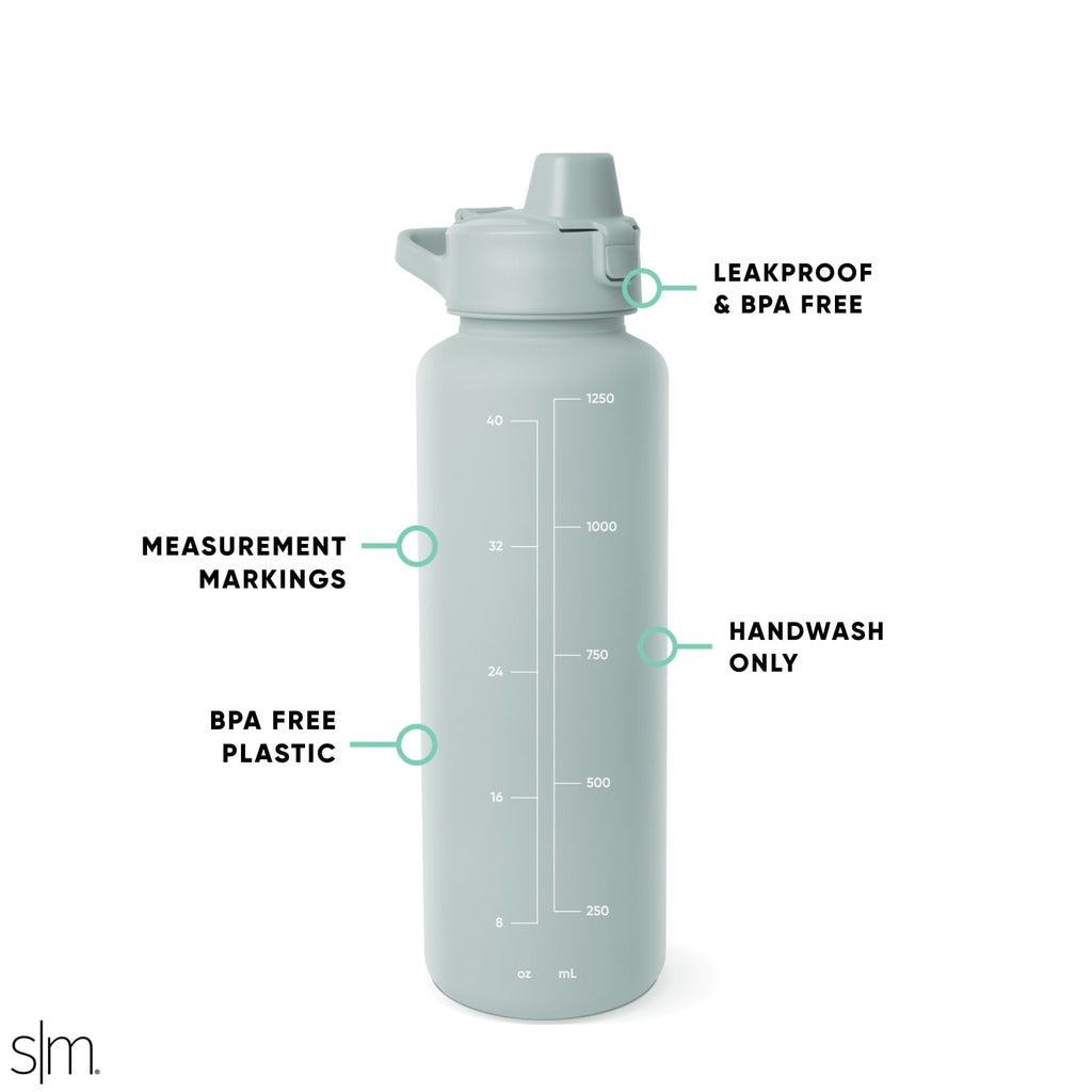 Simple Modern 48 fl oz Reusable Tritan Summit Water Bottle with Silicone Straw Lid|Seaglass Sage IOJC