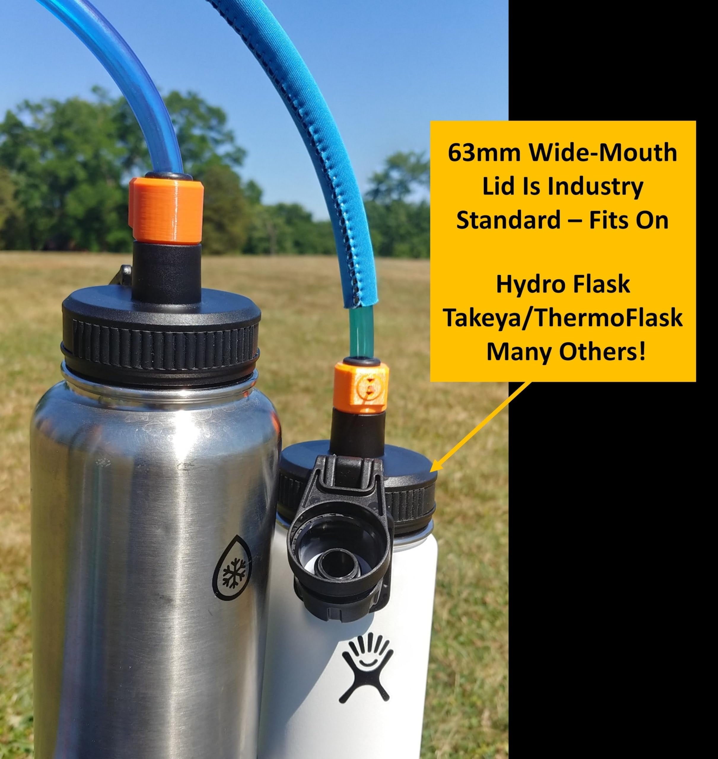 Universal Hydration Adapter for Nalgene Smartwater Bottles 28mm Wide Mouth, Flip Top Spout Lid with Loop, Hiking Running Cycling Accessory, Blue MANU