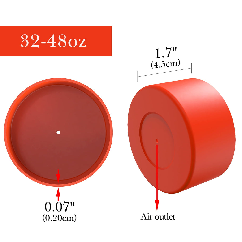 Linkidea 2 Pack Water Bottle Boot Compatible with Nalgene Sustain Wide Mouth 32oz/48oz, Narrow Mouth 32oz, Silicone Anti-Slip Bottle Bottom Bumper Protector (Red) NB5H
