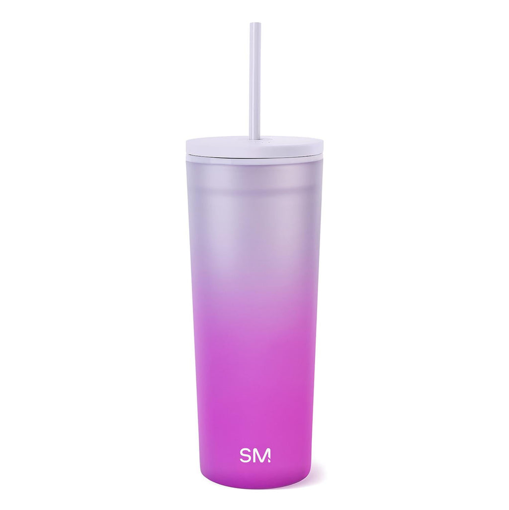 Simple Modern 24 fl oz Double Wall Plastic Classic Tumbler with Straw|Opalescent SNWQ