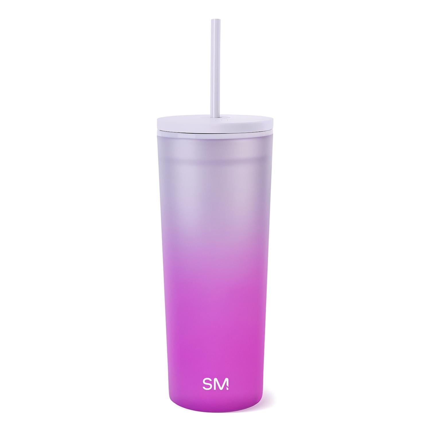 Simple Modern 24 fl oz Double Wall Plastic Classic Tumbler with Straw|Opalescent SNWQ