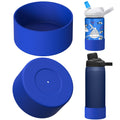 Linkidea 2 Pack Water Bottle Boot Compatible with CamelBak Eddy+20oz/25oz, Chute Mag 20oz/25oz, Carry Cap, Silicone Anti-Slip Bottle Bottom Bumper Protector (Navy Blue) 9KJB