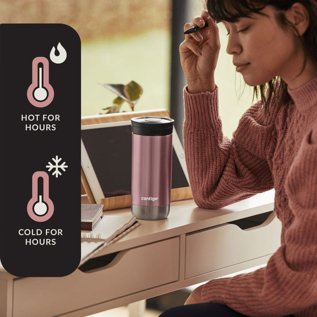 Contigo 16 oz. Huron 2.0 SnapSeal Stainless Steel Travel Mug - Licorice P75L