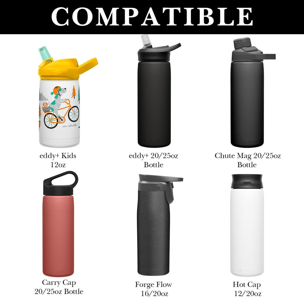 Linkidea 6 Pack Water Bottle Bottom Pad Compatible with CamelBak eddy+ Steel Bottle 20/25oz, Chute Mag Bottle, Silicone Anti-Slip Waterbottle Base Silencer Rubber Protector 81LB