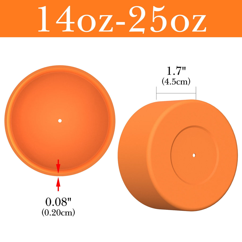 Linkidea 2 Pack Water Bottle Boot Compatible with CamelBak Eddy+20oz/25oz, Chute Mag 20oz/25oz, Carry Cap, Silicone Anti-Slip Bottle Bottom Bumper Protector (Orange) 0LNW