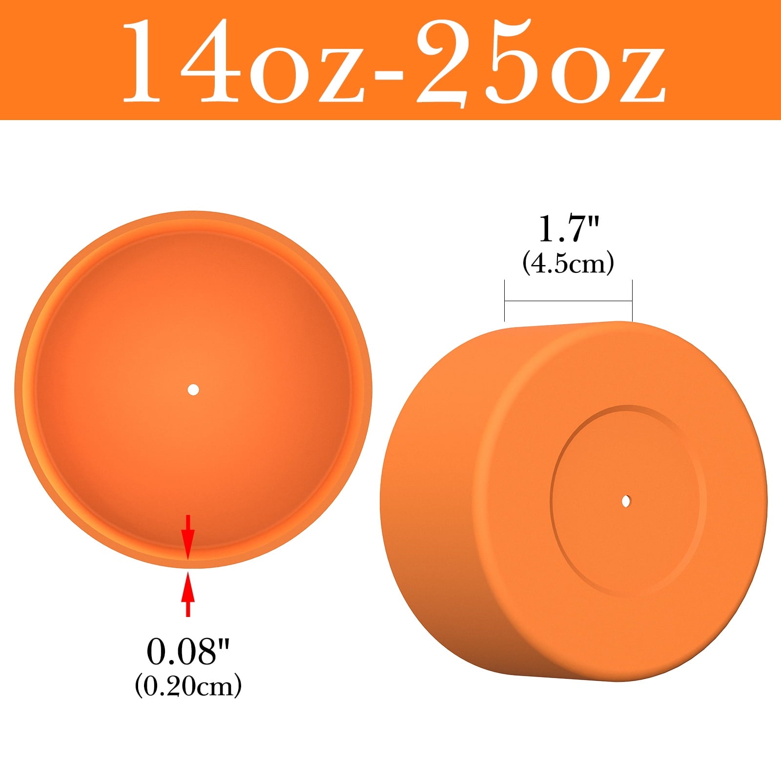 Linkidea 2 Pack Water Bottle Boot Compatible with CamelBak Eddy+20oz/25oz, Chute Mag 20oz/25oz, Carry Cap, Silicone Anti-Slip Bottle Bottom Bumper Protector (Orange) 0LNW