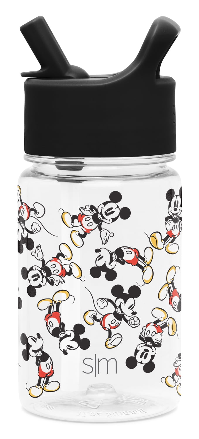 Simple Modern Disney 12oz Summit Kids Tritan Water Bottle with Straw Lid for Toddler - Dishwasher Safe Travel Tumbler - Disney: Mickey Retro BVM5