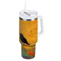 30 oz Insulated Stainless Steel Tumbler Double Wall Stainless Steel Tumbler with 2-Way Drinking Birds on A Wire 6VWE