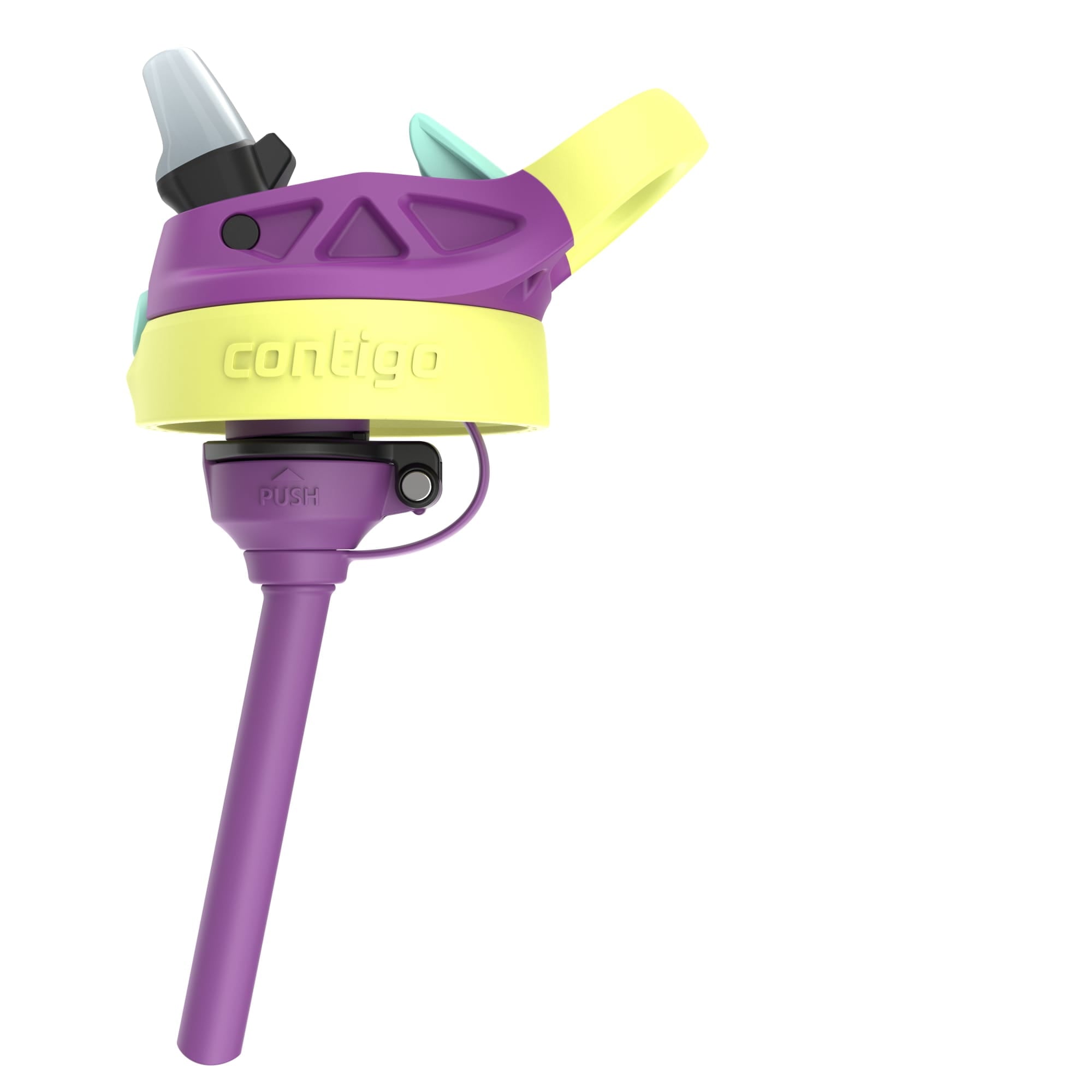 (4 pack) Contigo Kids Water Bottle with Redesigned AUTOSPOUT Straw, 14 oz, Grape Forest Haven 6GXT