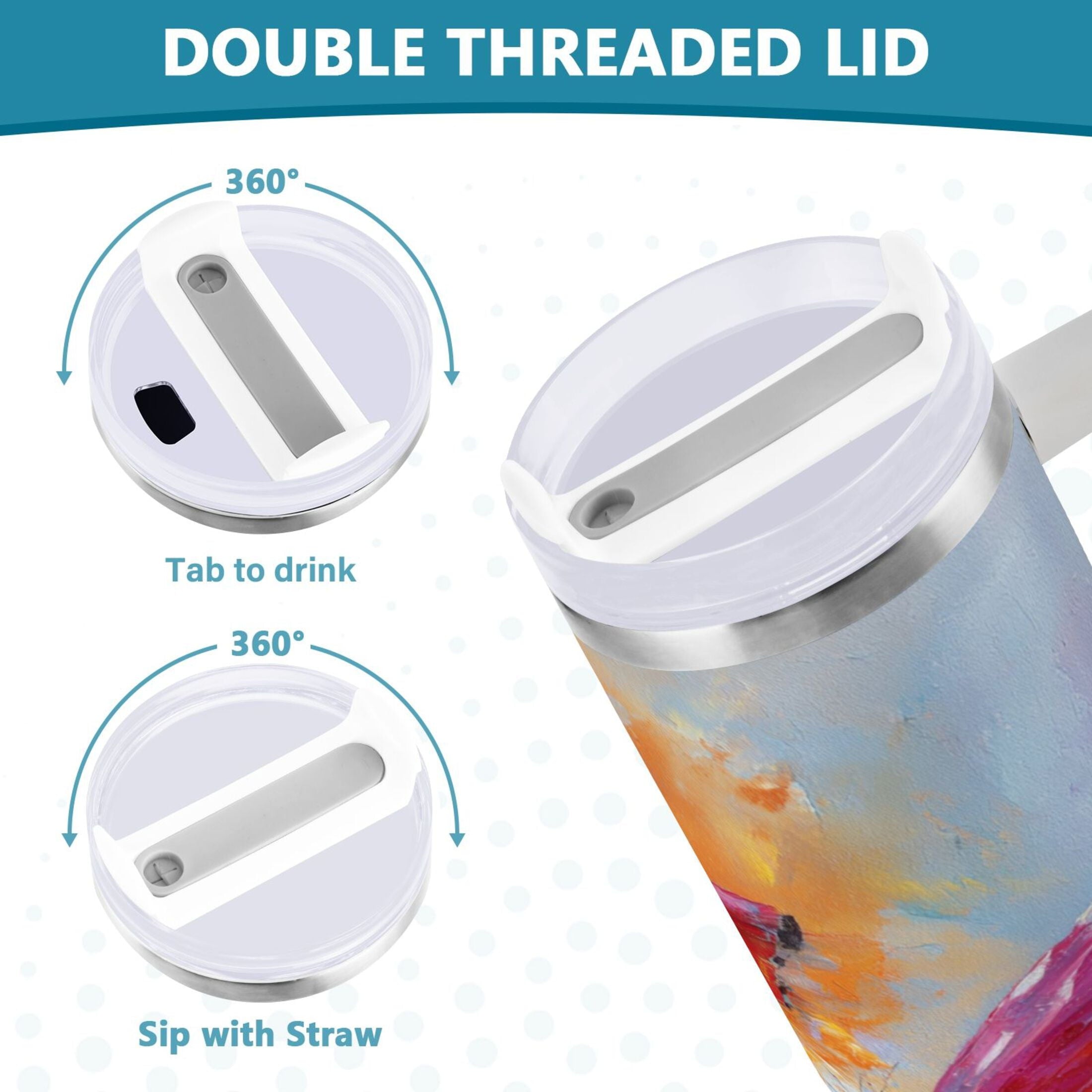 30 oz Insulated Stainless Steel Tumbler Double Wall Stainless Steel Tumbler with 2-Way Drinking Red and Orange Butterflies 4MKQ