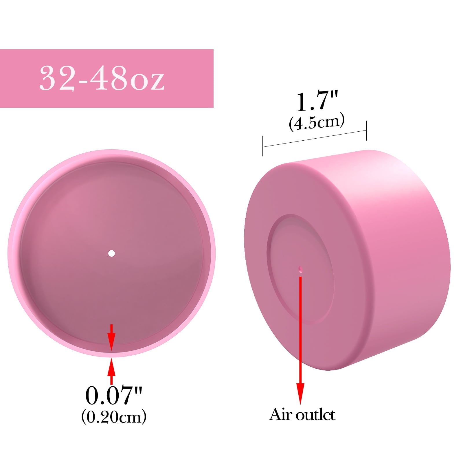 Linkidea 2 Pack Water Bottle Boot Compatible with Nalgene Sustain Wide Mouth 32oz/48oz, Narrow Mouth 32oz, Silicone Anti-Slip Bottle Bottom Bumper Protector (Light Pink) SLLA