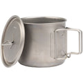 Olicamp Titanium Space Saver Mug with Lid, Nests Nalgene Bottle Inside, Lightweight and Compact, Perfect for Camping and Backpacking, 550mL E56P
