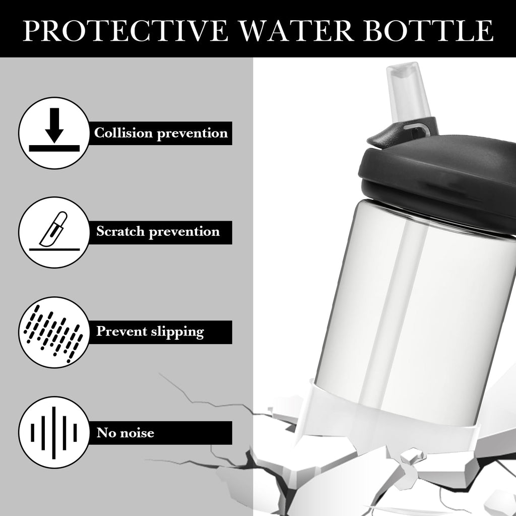 Linkidea 2 Pack Water Bottle Boot Compatible with CamelBak Eddy+20oz/25oz, Chute Mag 20oz/25oz, Carry Cap, Silicone Anti-Slip Bottle Bottom Bumper Protector (Clear White) 8Q5M
