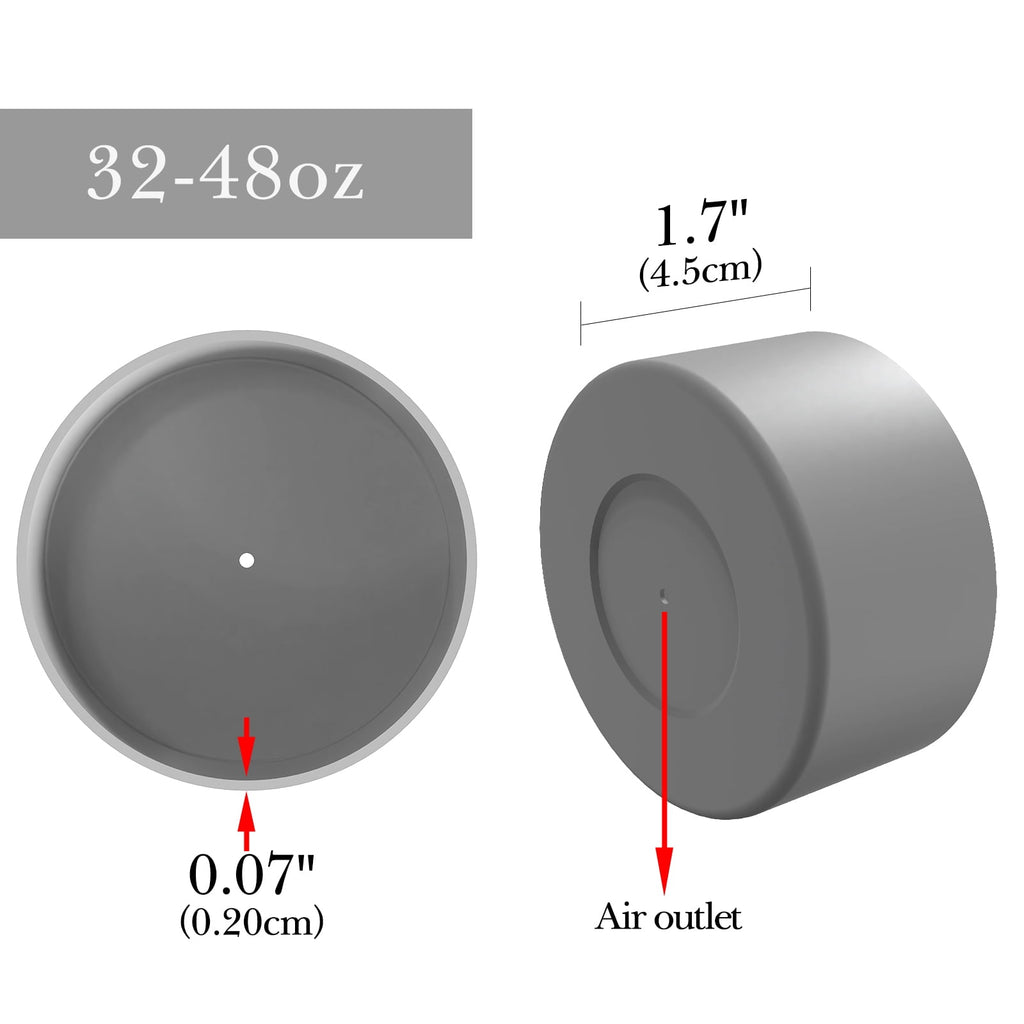 Linkidea 2 Pack Water Bottle Boot Compatible with Nalgene Sustain Wide Mouth 32oz/48oz, Narrow Mouth 32oz, Silicone Anti-Slip Bottle Bottom Bumper Protector (Grey) 20CX