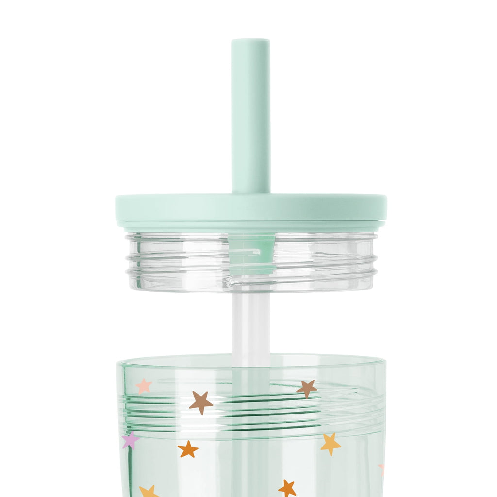 Simple Modern 12 fl oz Tritan Plastic Junior Tumbler with Silicone Straw Lid for Toddlers | Stars YZ7U