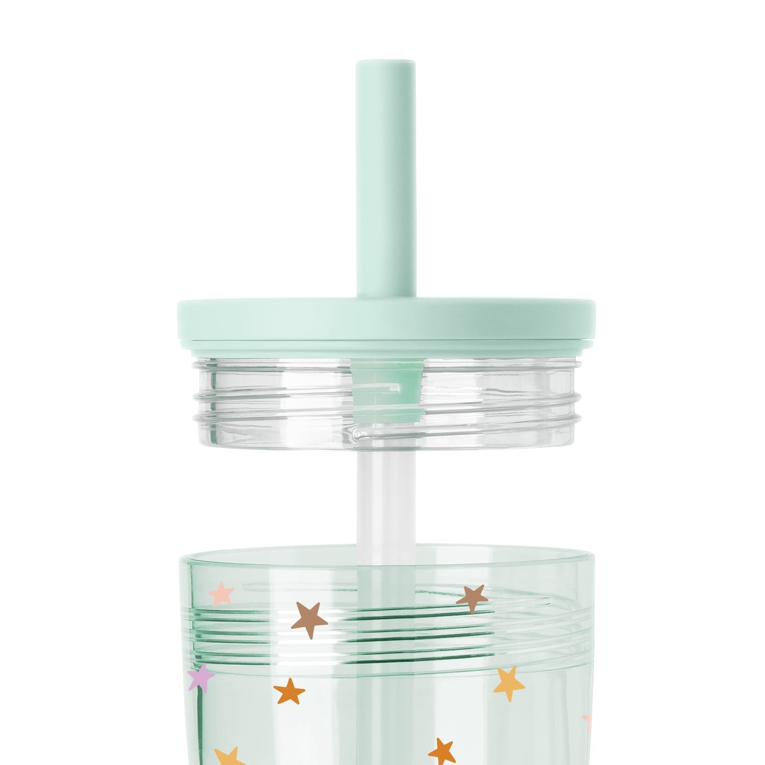 Simple Modern 12 fl oz Tritan Plastic Junior Tumbler with Silicone Straw Lid for Toddlers | Stars YZ7U