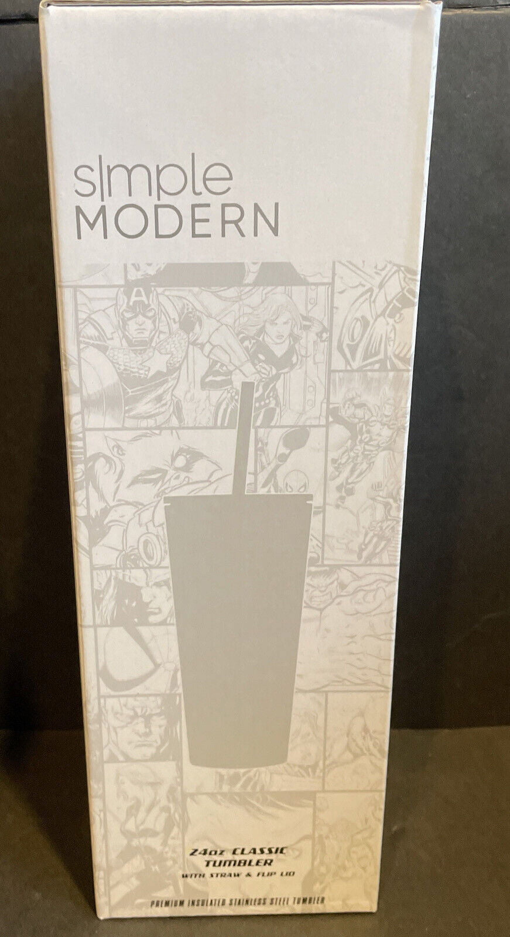 Simple Modern Insulated Iron Man Tony 24oz  Tumbler W/Flip Lid and Straw Lid 0GYN