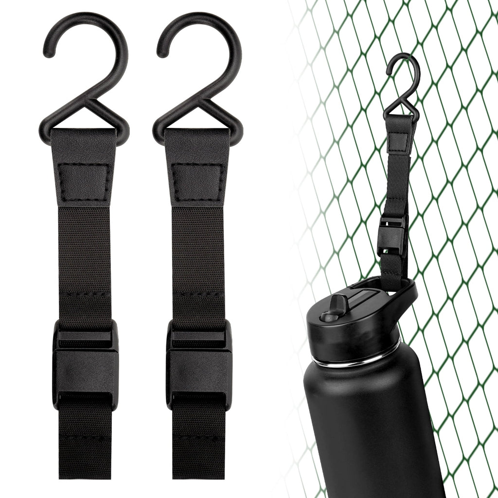 Linkidea 2 Pack Fence Hooks for Waterbottle, Compatible with Stanley, Nalgene, IRON FLASK with Handle Bottle &amp; Tumbler, S Shaped Hook Hanger Magnetic Buckle for Outdoor Sports Camping 4FYF