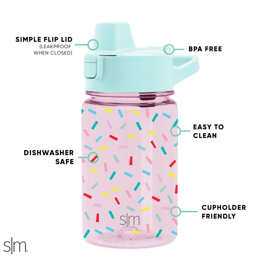 Simple Modern 12 fl oz Reusable Tritan Summit Water Bottle with Silicone Straw Lid | Birthday Cake RIEK