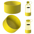 Linkidea 2 Pack Water Bottle Boot Compatible with Nalgene Sustain Wide Mouth 32oz/48oz, Narrow Mouth 32oz, Silicone Anti-Slip Bottle Bottom Bumper Protector (Yellow) KLCR