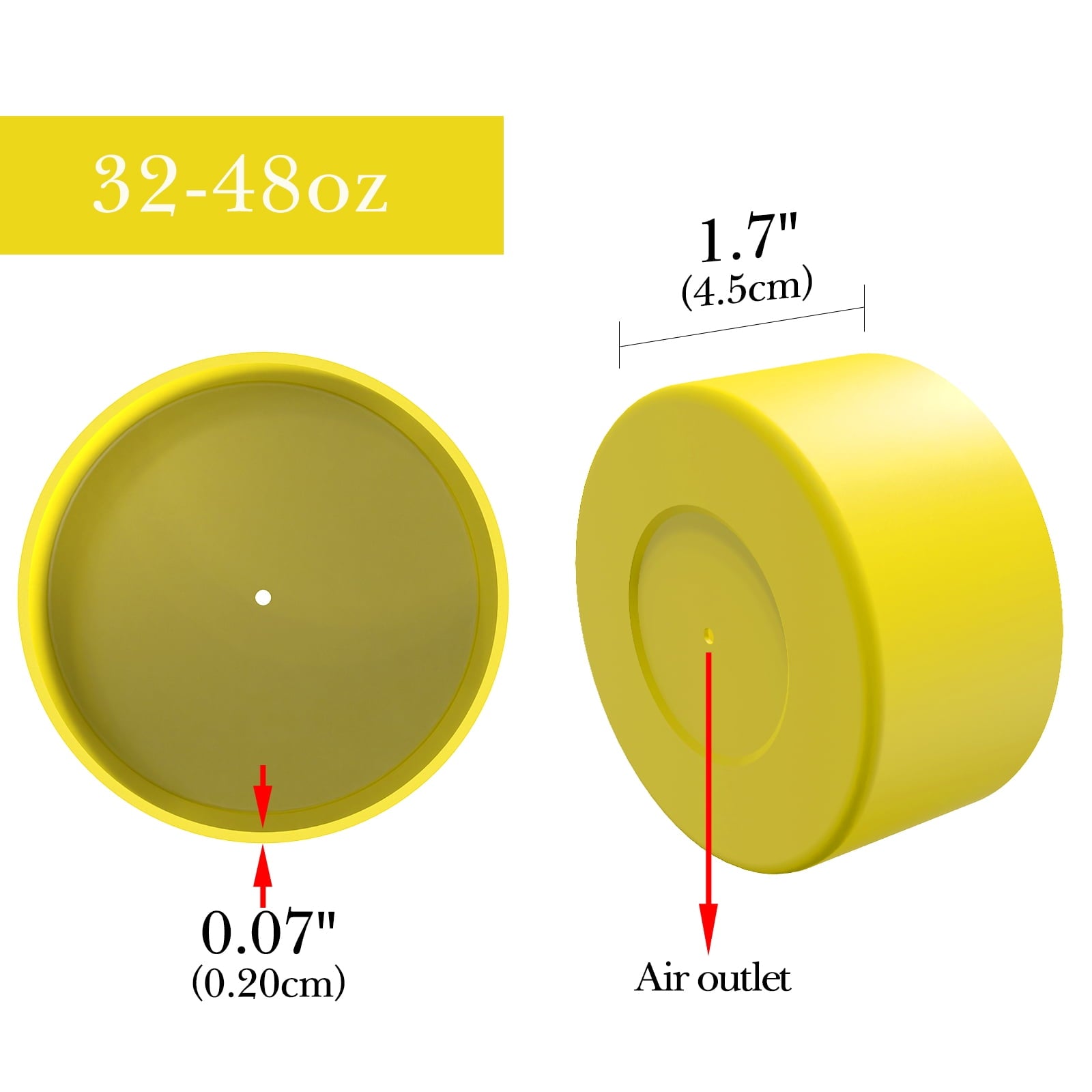 Linkidea 2 Pack Water Bottle Boot Compatible with Nalgene Sustain Wide Mouth 32oz/48oz, Narrow Mouth 32oz, Silicone Anti-Slip Bottle Bottom Bumper Protector (Yellow) KLCR