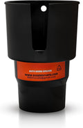 Cup Holder Expander - Fits Hydro Flasks 32/40 oz, Nalgene,  &amp; Large Bottles up to 3.8  Wide - for  up to 3.2  Wide - Black KH80