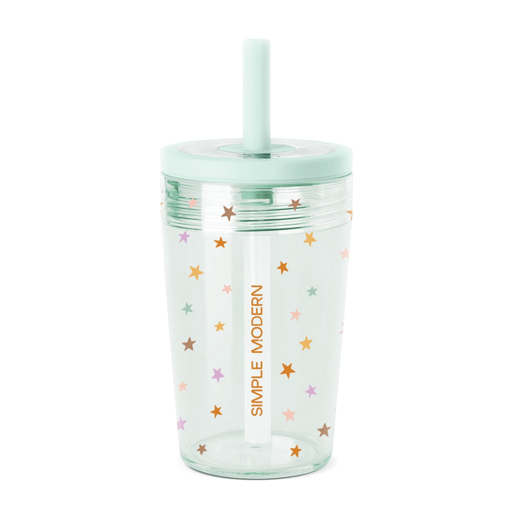 Simple Modern 12 fl oz Tritan Plastic Junior Tumbler with Silicone Straw Lid for Toddlers | Stars YZ7U