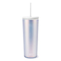 Simple Modern 24 fl oz Double Wall Plastic Classic Tumbler with Straw|Opalescent SNWQ