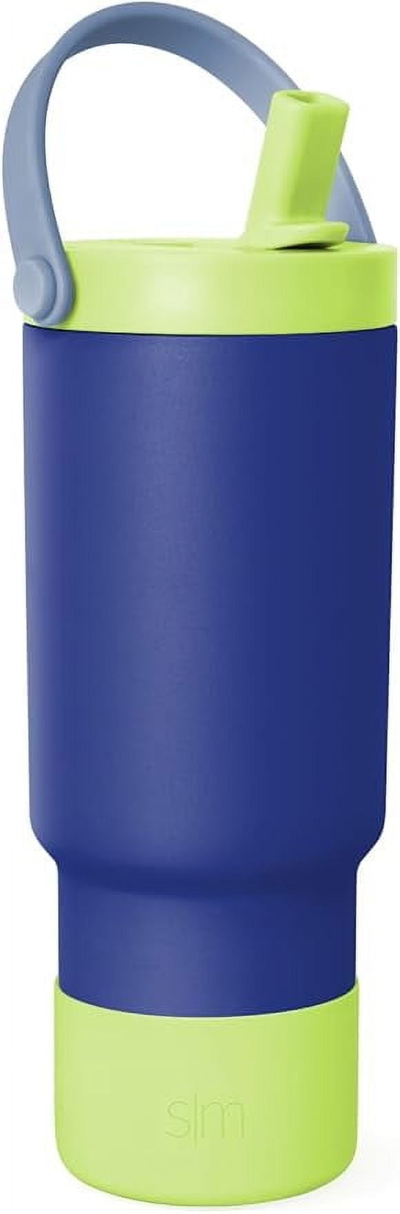 Simple Modern 24 fl oz Insulated Stainless Steel Trek Pivot Tumbler with Straw Lid and Top Handle|Seaside Blue Q0EP