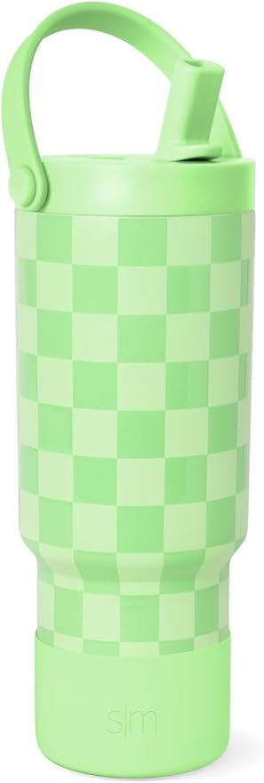 Simple Modern 24 fl oz Insulated Stainless Steel Trek Pivot Tumbler with Straw Lid and Top Handle|Seaside Blue Q0EP