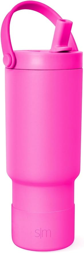 Simple Modern 24 fl oz Insulated Stainless Steel Trek Pivot Tumbler with Straw Lid and Top Handle|Seaside Blue Q0EP