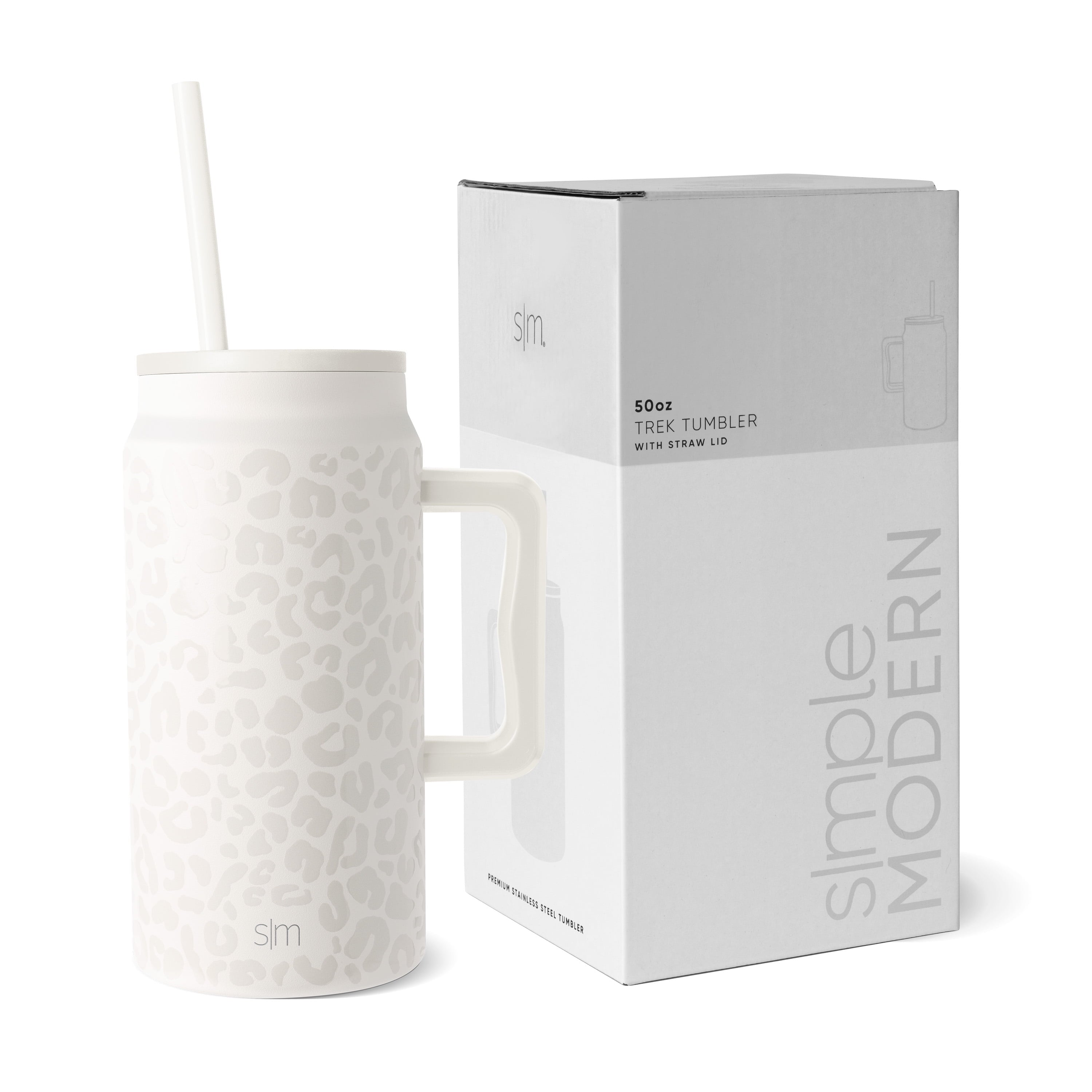 Simple Modern 50 fl oz Insulated Stainless Steel Trek Tumbler with Straw Lid | Midnight Black MJCE