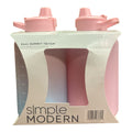 Simple Modern 64-oz Tritan Plastic Summit With Simple Flip Straw Lid 2 Pack (Sweet Taffy and Blush) 42I9
